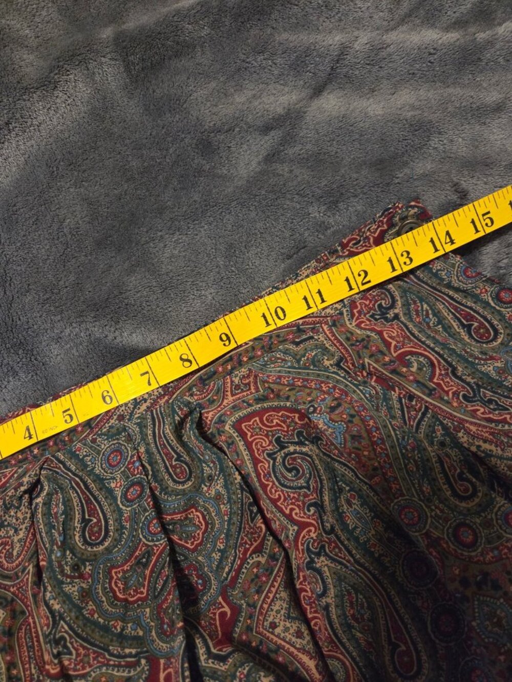 VTG J.G. Hook Paisley Long Skirt plated Womens 10 Rayon Classic preppy - Picture 5 of 7